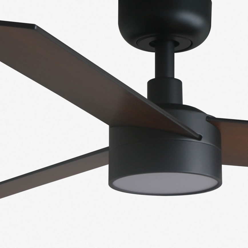 FARO 34296-1TW - LED reguliuojamas lubų ventiliatorius RUDDER S LED/18W/230V 2700/4000/6500K skersmuo 106 cm juodas + nuotolinio valdymo pultas
