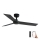 FARO 34296WP - Lubinis ventiliatorius RUDDER S juodas d. 106 cm SMART + nuotolinio valdymo pultas