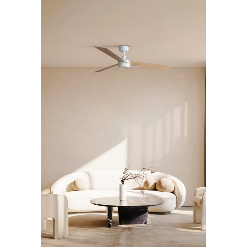 FARO 34297-1TW - LED Pritemdomas ventiliatorius RUDDER L LED/20W/230V 2700/4000/6500K d. 132 cm + nuotolinio valdymo pultas