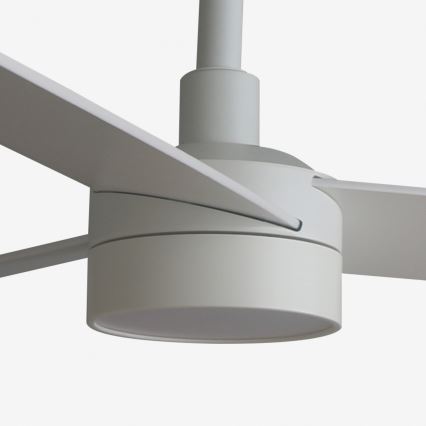 FARO 34297WT-1TW - LED Reguliuojamas lubinis ventiliatorius RUDDER L LED/18W/230V 2700/4350/6000K balta diametras 132 cm Wi-Fi Tuya + nuotolinio valdymo pultas