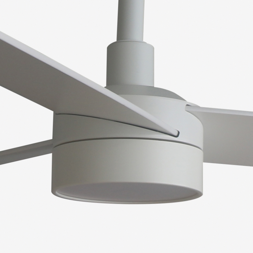 FARO 34297WT-1TW - LED Reguliuojamas lubinis ventiliatorius RUDDER L LED/18W/230V 2700/4350/6000K balta diametras 132 cm Wi-Fi Tuya + nuotolinio valdymo pultas
