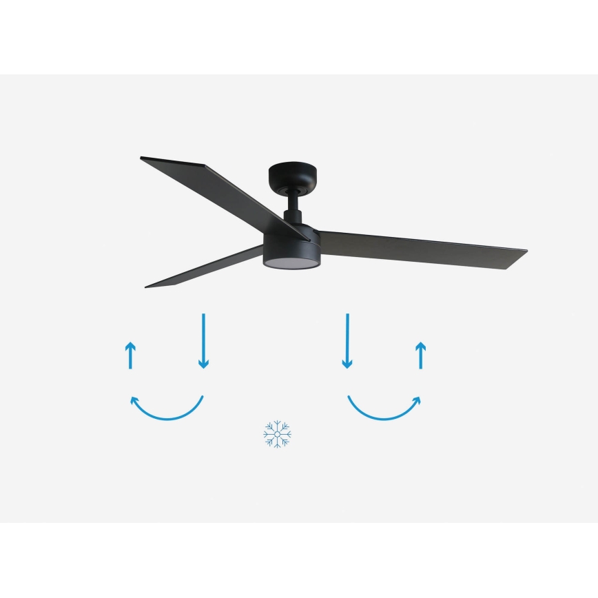 FARO 34298-1TW - LED Pritemdomas ventiliatorius RUDDER L LED/20W/230V 2700/4000/6500K d. 132 cm + nuotolinio valdymo pultas
