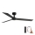 FARO 34298WP - Lubinis ventiliatorius RUDDER L juodas d, 132 cm SMART + nuotolinio valdymo pultas