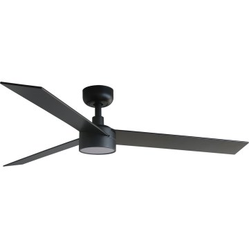 FARO 34298WT-1TW - LED Reguliuojamas lubinis ventiliatorius RUDDER L LED/18W/230V 2700/4350/6000K juoda diametras 132 cm Wi-Fi Tuya + nuotolinio valdymo pultas
