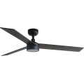 FARO 34298WT1S - Dimeriuojamas LED lubų ventiliatorius RUDDER L LED/18W/230V 2700/3000/4000K skersmuo 132 cm ruda/juoda Wi‑Fi Tuya + nuotolinis valdymas
