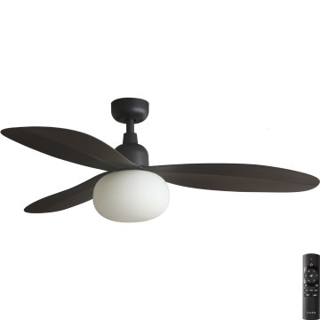 FARO 34301-11L - Lubinis ventiliatorius PALMA 1xE27/15W/230V ruda diametras 129 cm IP44 + nuotolinio valdymo pultas