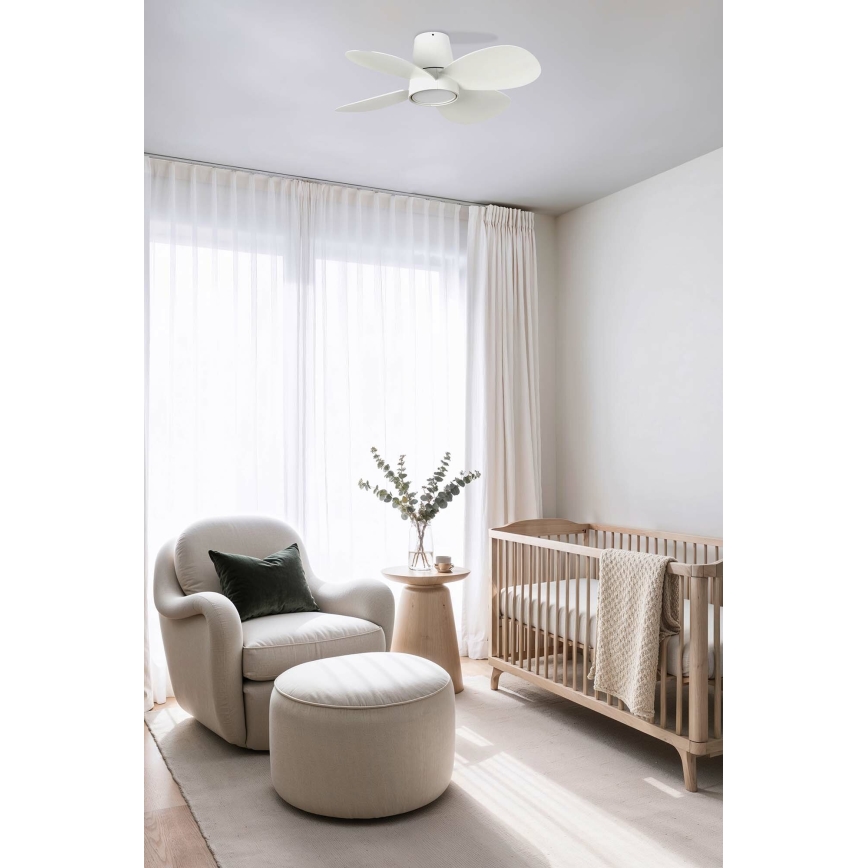 FARO 34315 - LED Reguliuojamas lubinis ventiliatorius KLOVER S LED/20W/230V 2700/4000/6500K balta diametras 80 cm + nuotolinio valdymo pultas