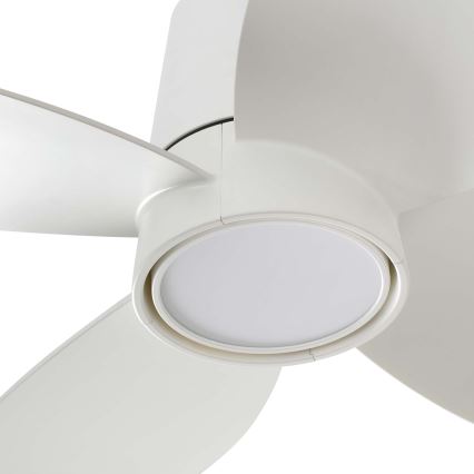 FARO 34315WT - LED Reguliuojamas lubinis ventiliatorius KLOVER TUB S LED/20W/230V 2700/4000/6500K balta diametras 80 cm Wi-Fi Tuya + nuotolinio valdymo pultas