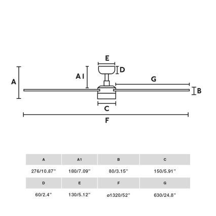 FARO 34355-1TW - LED Reguliuojamas lubinis ventiliatorius RUDDER L LED/20W/230V balta/smėlio spalva diametras 132 cm + nuotolinio valdymo pultas