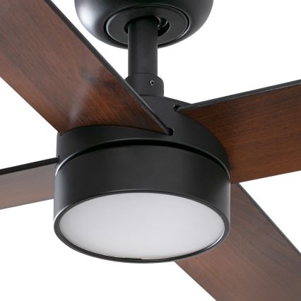 FARO 34356-1TW - LED Reguliuojamas lubinis ventiliatorius RUDDER L LED/20W/230V juoda/ruda diametras 132 cm + nuotolinio valdymo pultas