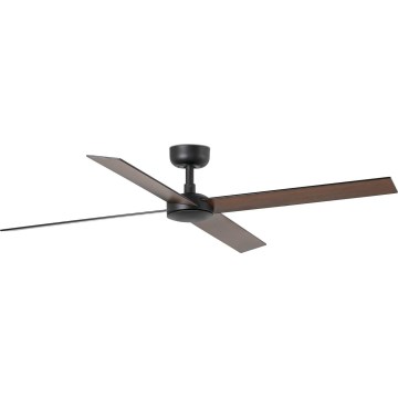 FARO 34356WT - Lubinis ventiliatorius RUDDER L ruda/juoda diametras 132 cm Wi-Fi Tuya + nuotolinio valdymo pultas