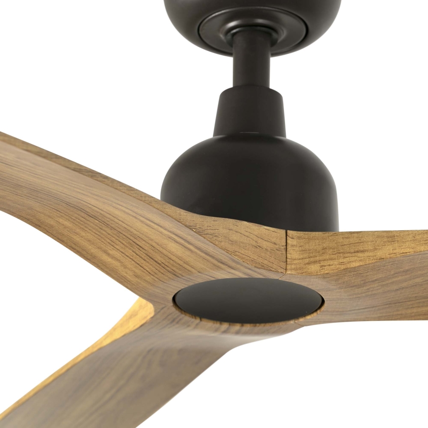 FARO 34360WT - Lubinis ventiliatorius OUTWOOD L ruda/juoda diametras 150 cm Wi-Fi Tuya IP44 + nuotolinio valdymo pultas