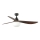 FARO 34362WT-11L - Lubų ventiliatorius OUTWOOD L 1xE27/15W/230V ruda/juoda, skersmuo 150 cm, Wi‑Fi Tuya, IP44 + nuotolinis valdymas