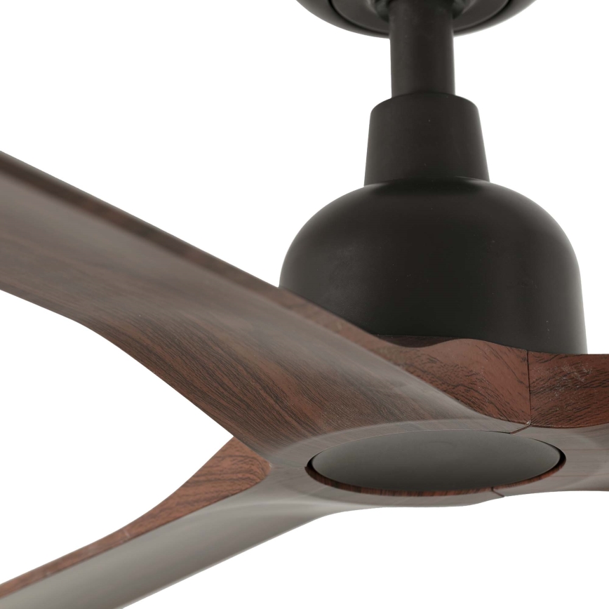 FARO 34362WT - Lubinis ventiliatorius OUTWOOD L ruda/juoda diametras 150 cm Wi-Fi Tuya IP44 + nuotolinio valdymo pultas