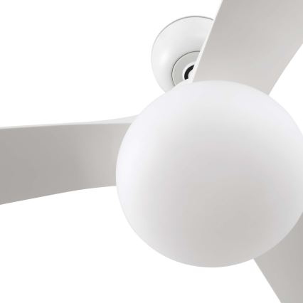 FARO 34363WT-11L - Lubinis ventiliatorius OUTWOOD L 1xE27/15W/230V balta diametras 150 cm Wi-Fi Tuya IP44 + nuotolinio valdymo pultas