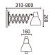 FARO 40062 - Sieninis šviestuvas PETRA 1xE14/40W/230V