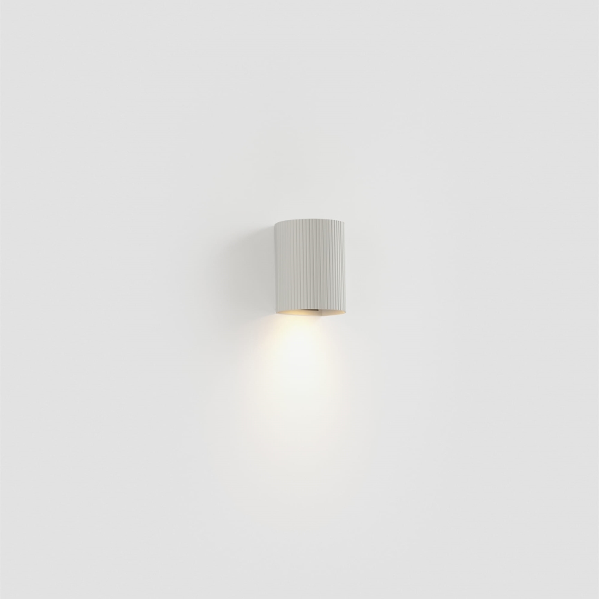 FARO 40526 - Sieninis šviestuvas SOLE 1xGU10/8W/230V balta šukuotas apvalus
