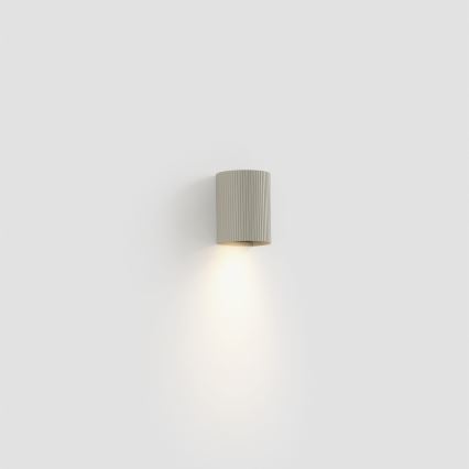 FARO 40528 - Sieninis šviestuvas SOLE 1xGU10/8W/230V pilka šukuotas apvalus