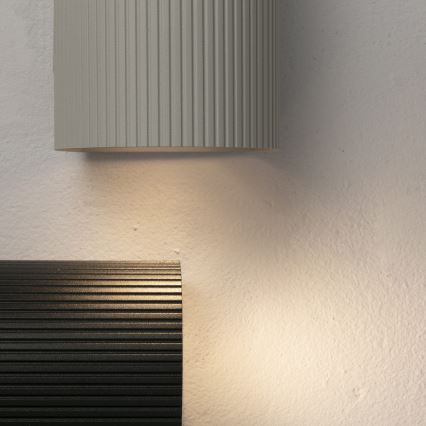 FARO 40528 - Sieninis šviestuvas SOLE 1xGU10/8W/230V pilka šukuotas apvalus