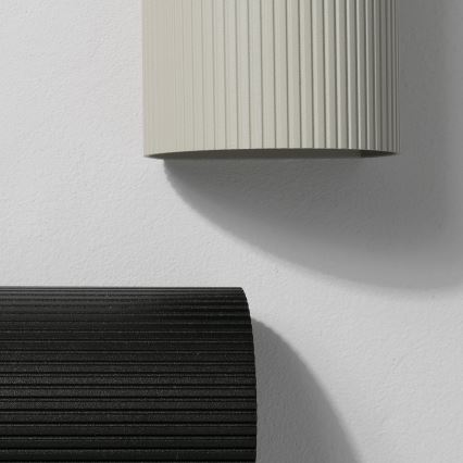 FARO 40528 - Sieninis šviestuvas SOLE 1xGU10/8W/230V pilka šukuotas apvalus