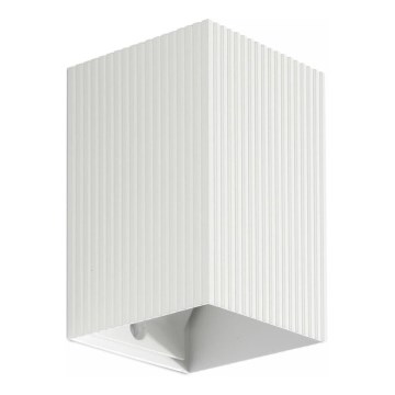 FARO 40534 - Sieninis šviestuvas SOLE 1xGU10/8W/230V balta šukuotas kampinis