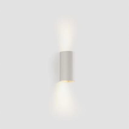 FARO 40538 - Sieninis šviestuvas SOLE 2xGU10/8W/230V balta apvalus