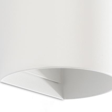 FARO 40538 - Sieninis šviestuvas SOLE 2xGU10/8W/230V balta apvalus