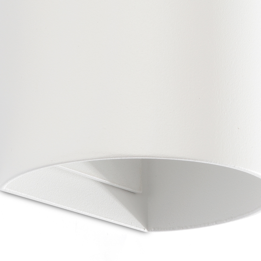 FARO 40538 - Sieninis šviestuvas SOLE 2xGU10/8W/230V balta apvalus