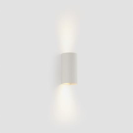 FARO 40542 - Sieninis šviestuvas SOLE 2xGU10/8W/230V balta šukuotas apvalus