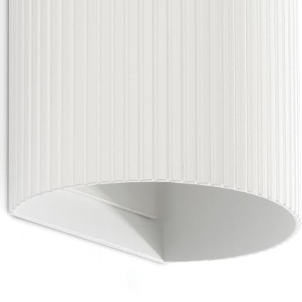 FARO 40542 - Sieninis šviestuvas SOLE 2xGU10/8W/230V balta šukuotas apvalus