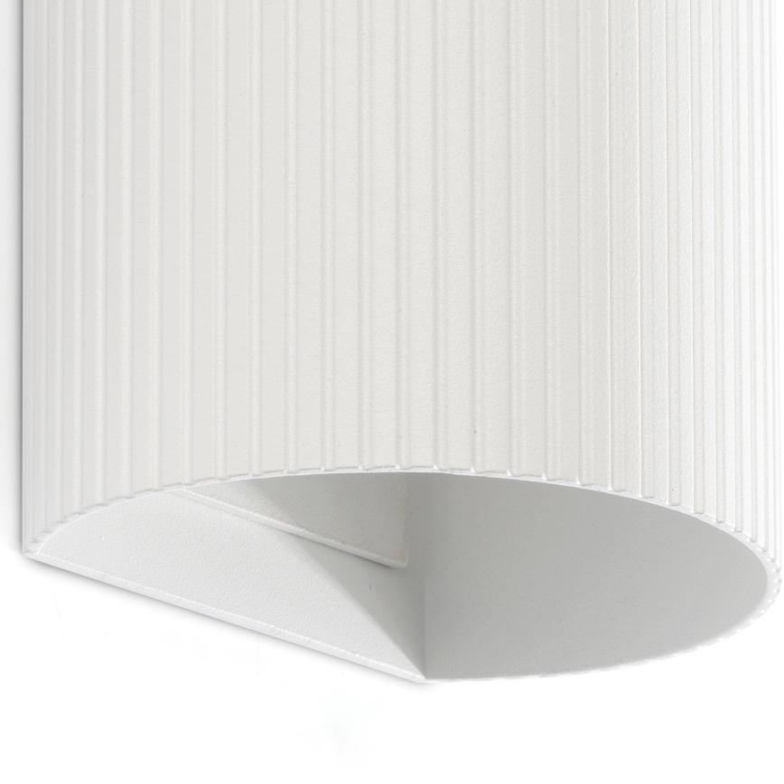 FARO 40542 - Sieninis šviestuvas SOLE 2xGU10/8W/230V balta šukuotas apvalus