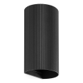 FARO 40543 - Sieninis šviestuvas SOLE 2xGU10/8W/230V juoda šukuotas apvalus