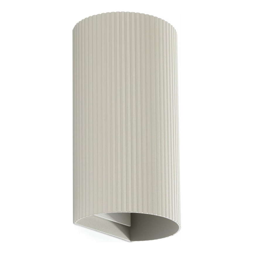 FARO 40544 - Sieninis šviestuvas SOLE 2xGU10/8W/230V pilka šukuotas apvalus