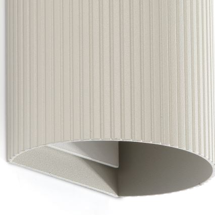 FARO 40544 - Sieninis šviestuvas SOLE 2xGU10/8W/230V pilka šukuotas apvalus