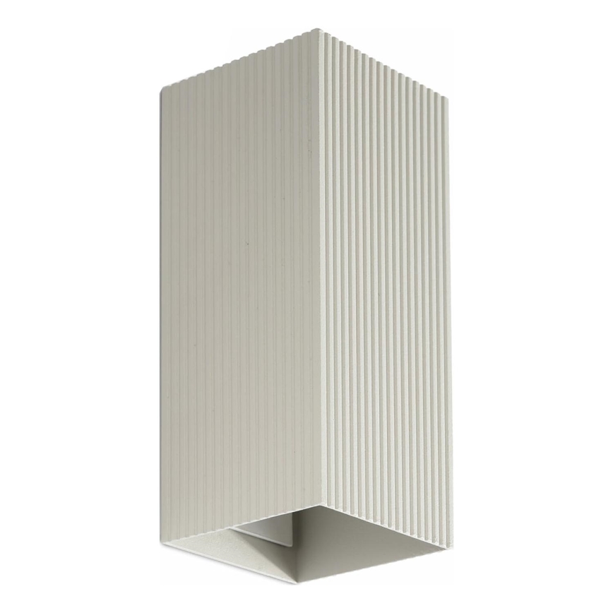 FARO 40567 - Sieninis šviestuvas SOLE 2xGU10/8W/230V pilka šukuotas kampinis