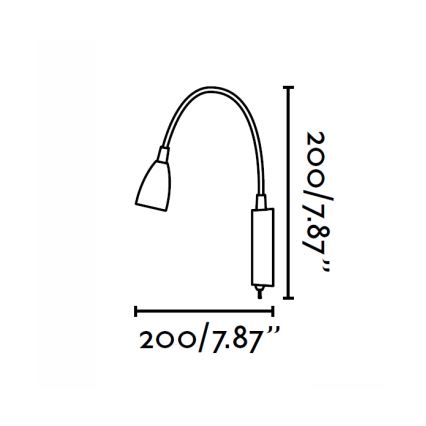 FARO 40994 - Sieninis šviestuvas LOKE LED/3W/230V