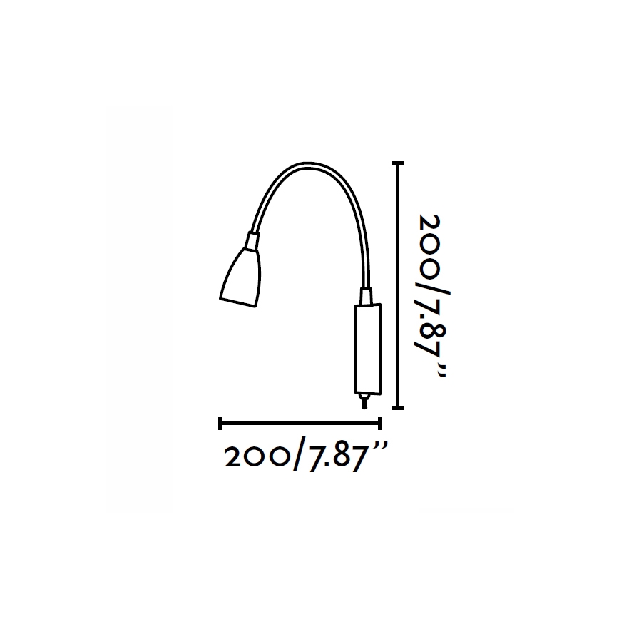 FARO 40994 - Sieninis šviestuvas LOKE LED/3W/230V