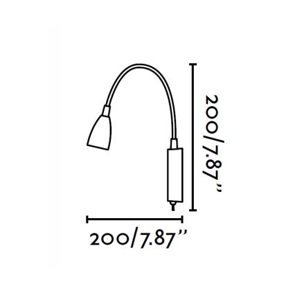 FARO 41019 - Sieninis šviestuvas LOKE LED/3W/230V