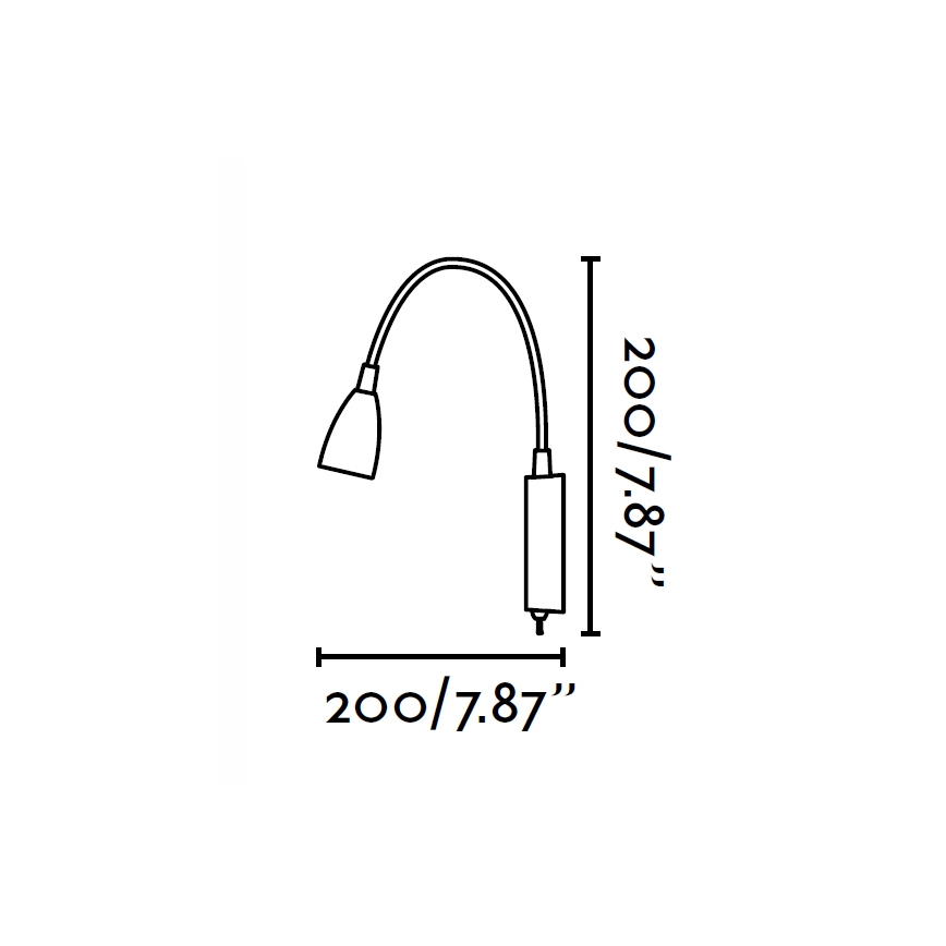 FARO 41019 - Sieninis šviestuvas LOKE LED/3W/230V