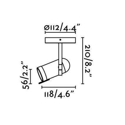 Faro 43530 - Akcentinis šviestuvas ORLEANS 1xGU10/8W/230V juoda