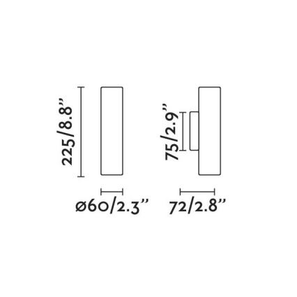 FARO 43760 - Sieninis šviestuvas STAN 2xGU10/8W/230V auksinis