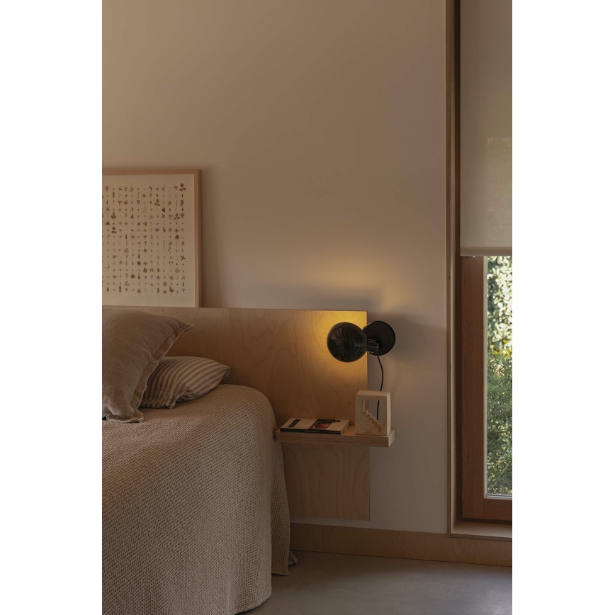 FARO 56100 - Stalinis šviestuvas su gnybtu 2in1 BELA 1xE27/15W/230V juoda