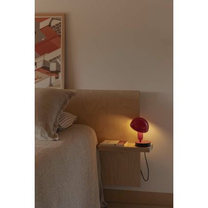 FARO 56103 - Stalinis šviestuvas su gnybtu 2in1 BELA 1xE27/15W/230V raudona