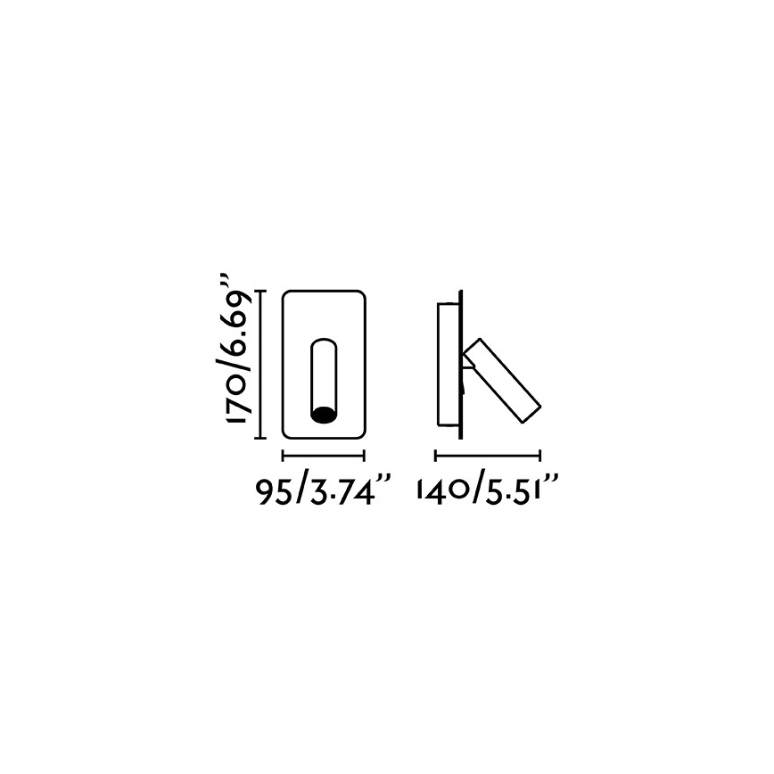 FARO 62120 - LED Sieninis akcentinis šviestuvas SUAU LED/3W/230V baltas