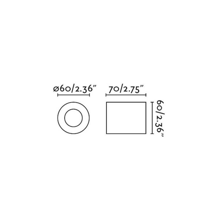 FARO 62151 - Sieninis šviestuvas TEN 1xE27/20W/230V juodas