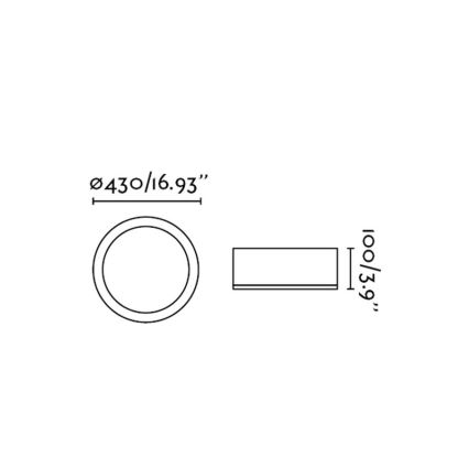 FARO 63399 - Lubinis šviestuvas KAO LED/35W/230V