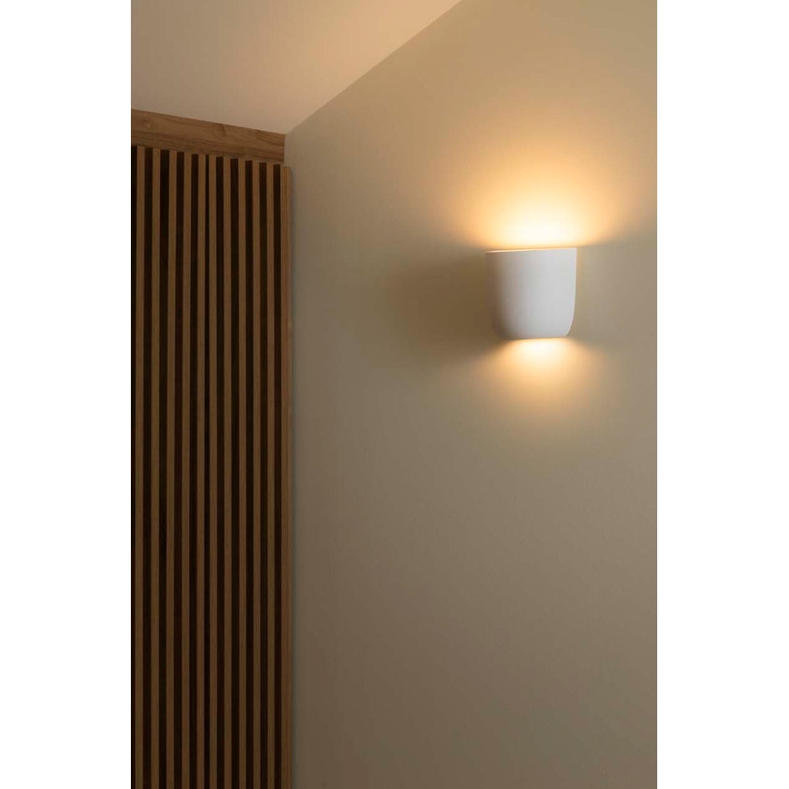 FARO 63428 - Sieninis šviestuvas KAPPU 1xE14/7W/230V 15,8x15 cm balta