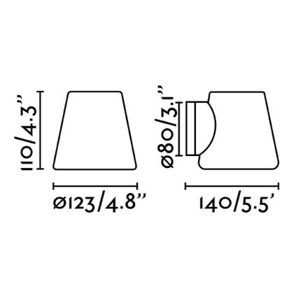 FARO 63510 - Vonios sieninis šviestuvas BIANCA 1xG9/6W/230V IP44