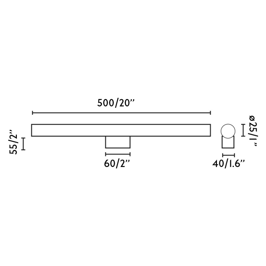 FARO 63553 - LED vonios veidrodžio apšvietimas CALMA LED/7W/230V IP44 juoda