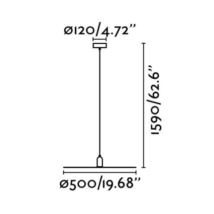 FARO 68145 - Pakabinamas sietynas PLAT 1xE27/60W/230V